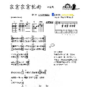 寂寞寂寞就好 吉他谱