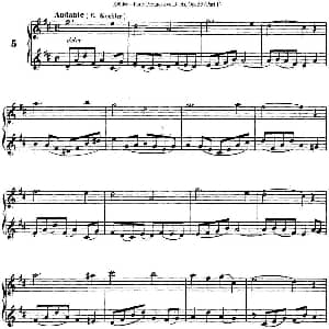 长笛曲谱 | 柯勒40首长笛提高练习曲OP.55 NO.5 Kohler 柯勒