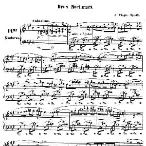 Deux Nocturnes Op.48 钢琴谱 肖邦 chopin