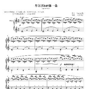 车尔尼849第一条 钢琴谱 Czerny 奥