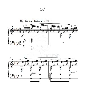 练习曲 57 钢琴谱