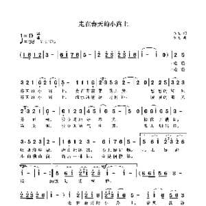 走在春天的小路上_歌曲简谱_词曲:袁龙 袁龙