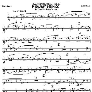萨克斯谱 | Moonlight Serenade 第二次中音萨克斯分谱