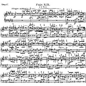 巴赫 平均律钢琴曲集 第一卷 之赋格曲 钢琴谱 巴赫