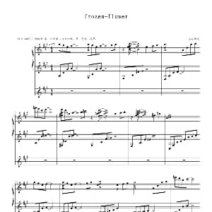 frozen flower 钢琴谱 光亮倾城