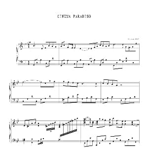 Cinema Paradiso 钢琴谱