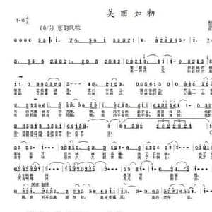 美丽如初_民歌简谱_词曲:黎强 舒宏