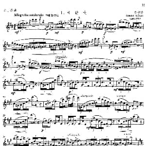 长笛曲谱 | 中高级练习 装饰音吹奏练习 乐曲部分 戏谑女 E 柯勒