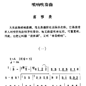 大关苗族唢呐吹奏曲调 喜事类 一