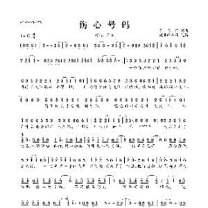 伤心号码_歌曲简谱_词曲:于瑞洋 于瑞洋