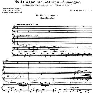 Nights in the Gardens of Spain 西班牙花园之夜 双钢琴版 钢琴谱 曼努埃尔 德 法雅