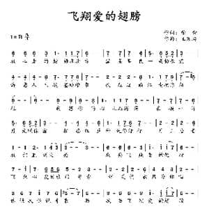 飞翔爱的翅膀_歌谱投稿_词曲:荣荣 王东玲