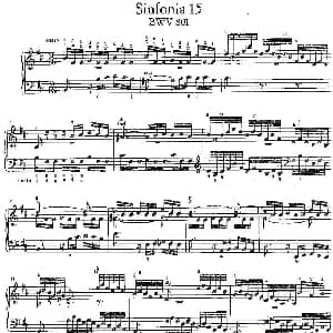 Sinfonia 15 BWV 801 钢琴谱