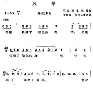 风景 阿根廷 _外国歌谱_词曲: 章珍芳 邓映易 译配