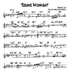 ROUND MIDNIGHT 降B爵士乐谱