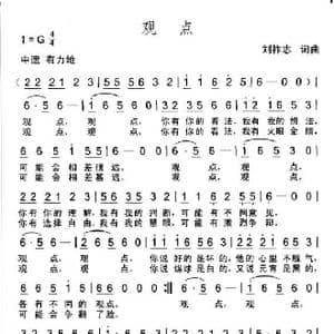 观点_歌曲简谱_词曲:刘祚志 刘祚志