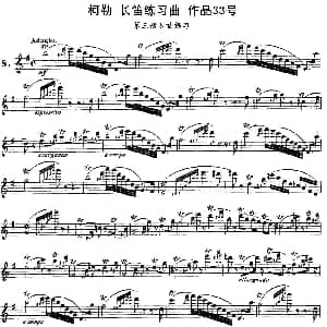 长笛曲谱 | 柯勒长笛练习曲作品33号 第三册 8 埃内斯托 柯勒 ERNESTO KOEHLER