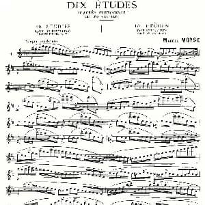 长笛曲谱 | 基于维尼亚夫斯基练习曲的10首长笛练习曲之1 Moyse 10 Studies After Wieniawski 莫伊斯Moyse