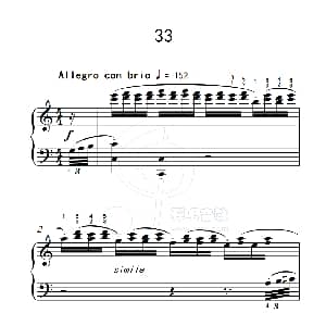 练习曲 33 钢琴谱