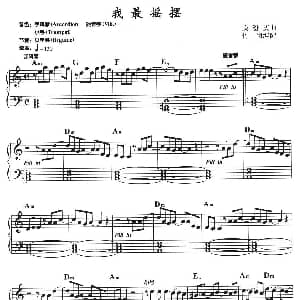 电子琴谱 | 我最摇摆 庾澄庆