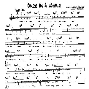 ONCE IN A WHILE 降B爵士乐谱