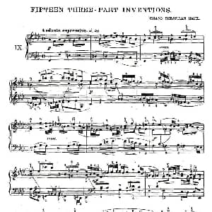 FIFTEEN THREE PART INVETIONS之九 钢琴谱 Bach 巴赫