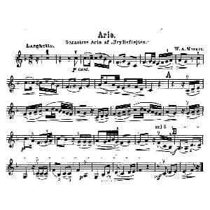 小提琴谱 | Arie. W.A.Mozart作曲版