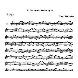 小提琴谱 | 40首小提琴初级技巧练习曲之23 弗朗茨 沃尔法特