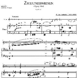 小提琴谱 | 流浪者之歌 小提琴 钢琴