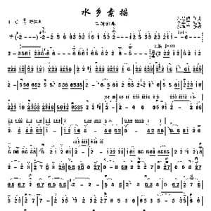 水乡素描_歌曲简谱_词曲: 朱昌耀