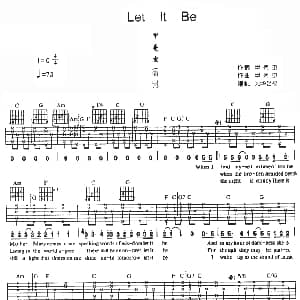 Let It Be 吉他谱 甲壳虫 甲壳虫 甲壳虫