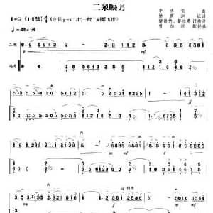 二胡谱 | 二泉映月 杨荫浏记谱 扬琴伴奏版