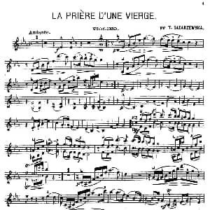 小提琴谱 | LA PRIERE D'UNE VIERGE 少女的祈祷