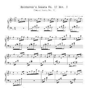 暴风雨 钢琴谱 Beethoven 贝多芬