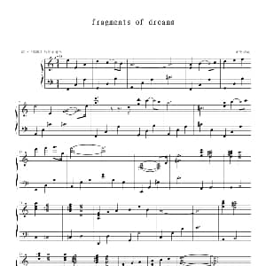 fragments of dreams 钢琴谱 光亮倾城