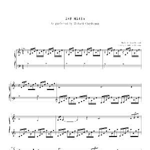 AVE MARIA 钢琴谱