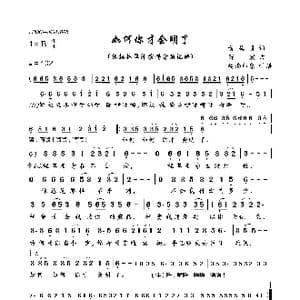 如何你才会明了_歌曲简谱_词曲:黄梅贞 陈宏