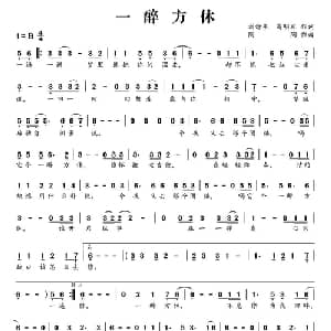 一醉方休_通俗唱法乐谱_词曲:刘舒东 高明军 陶陶
