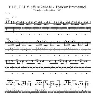 tommy emmanuel the jolly swagman 吉他谱