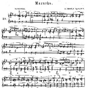 Quatre Mazurkas Op.41 钢琴谱 肖邦 chopin