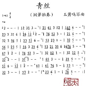 青丝 洞箫独奏 玉箫鸣琴