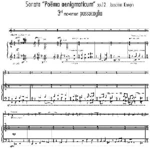 小提琴谱 | Sonata Poema aenigmaticum 小提琴 钢琴伴奏 3rd movement Joachim Knoph