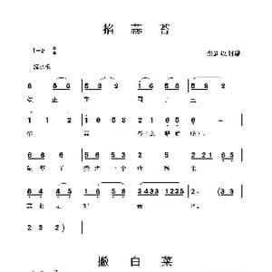 掐蒜苔/撇白菜_歌谱投稿