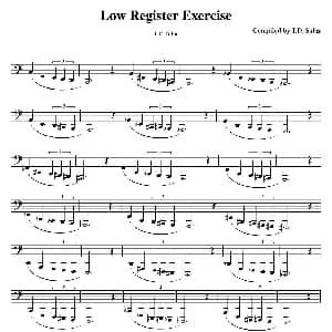 Low Register Exercise CC Tuba 大号练习教材选曲