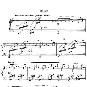 Ballade in F Major 钢琴谱 阿希尔 克劳德 德彪西