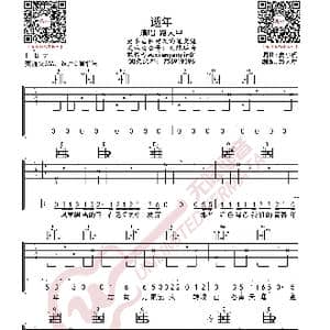 夏小虎 逝年 吉他谱_歌曲简谱