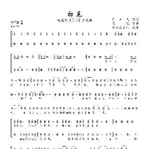 初见_歌曲简谱_词曲:李玉飞 冯达