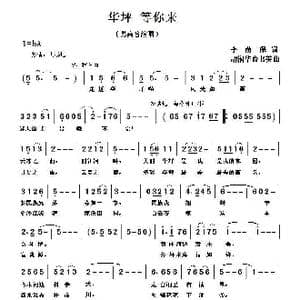 华坪 等你来_歌曲简谱_词曲:李荫保 胡润华 方舟