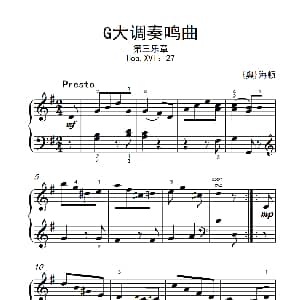 第六级 1.G大调奏鸣曲 钢琴谱 奥 海顿