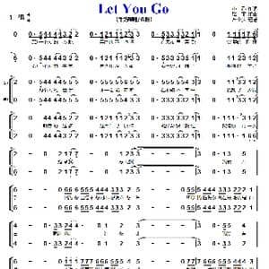 Let You Go_歌曲简谱_词曲:小乔 格非